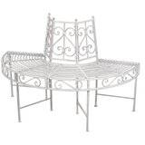 Garden Pleasure Bela kovinska vrtna klop Varda - | Shoptok.si