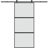 vidaXL Klizna vrata s priborom 90 x 205 cm kaljeno staklo i aluminij Cijene