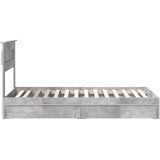 Krevet s od storage Betonski sivi 90 x 190 cm Konstruirano drvo | shoptok.hr