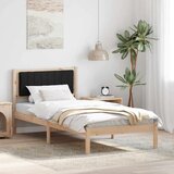  Krevetni okvir s tapiciranim uzglavljem Crna 90 x 200 cm | shoptok.hr