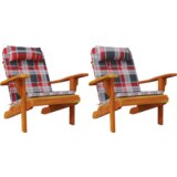  Crveni jastučići za stolice Crveni karirani uzorak Pamuk Standard | shoptok.hr