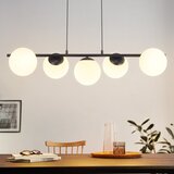 Nettlife viseča svetilka črna E27 steklena viseča svetilka 5-plamenska moderna jedilna svetilka 150CM, (22123036) | Shoptok.si