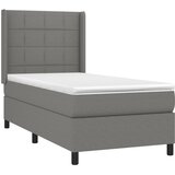  Krevet box spring s madracem LED tamnosivi 90x190 cm tkanina | shoptok.hr