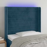  LED uzglavlje tamnoplavo 83x16x118/128 cm baršunasto | shoptok.hr