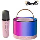 Lean_Toys Brezžični karaoke zvočnik z mikrofonom roza | Shoptok.si