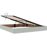  Krevet S LED lampica Svijetlo siva 200 x 200 cm Baršun | shoptok.hr