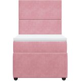 Box spring krevet s madracem ružičasti 100x200 cm baršunasti | shoptok.hr