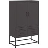  Visoka komoda crna 68x39x111,5 cm od čelika | shoptok.hr