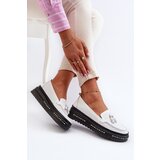 EVENTO White Women's Leather Platform Moccasins Assetnima | shoptok.hr