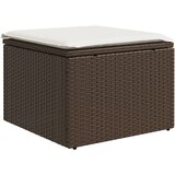  Vrtni tabure s jastukom smeđi 55 x 55 x 37 cm od poliratana | shoptok.hr