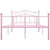 vidaXL Okvir za krevet ružičasti metalni 140 x 200 cm | shoptok.hr