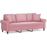  Trosjed s ukrasnim jastucima ružičasti 180 cm baršunasti | shoptok.hr