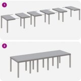  Vrtni set za objed 13 pcs Smeđa i svijetlosiva | shoptok.hr
