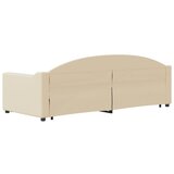  Dnevni krevet na razvlačenje krem 80 x 200 cm od tkanine | shoptok.hr