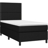 Box spring postelja z vzmetnico črna 80x200 cm blago, (20892907) | Shoptok.si