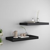 vidaXL Plutajuće zidne police 2 kom crne 50 x 23 x 3,8 cm MDF Cijene