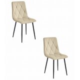 Set 2 LIBRA stolice - svijetlo bež baršun / crne noge | shoptok.hr