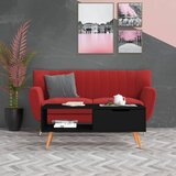  Stolić za kavu crni 100 x 49,5 x 43 cm od konstruiranog drva | shoptok.hr