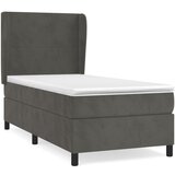 vidaXL Box spring postelja z vzmetnico temno siva 80x200 cm žamet, (20790320) Cene