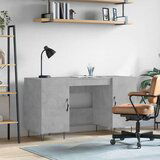  Pisalna miza betonsko siva 140x50x75 cm inženirski les, (20787465) | Shoptok.si