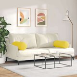 vidaXL Blazine 2 pcs Svetlo rumena Ø 25 x 70 cm blago | Shoptok.si