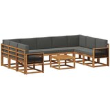  Set vanjskih sofa 10 kom. Prirodna i antracit | shoptok.hr