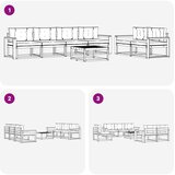  Set vanjskih sofa 6 kom. Bijela i krem | shoptok.hr