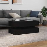  Klub stolić s LED svjetlima crni hrast 90x50x40 cm | Eponuda.com