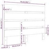  Uzglavlje smeđa boja meda 75 x 3 x 80 cm od masivne borovine | shoptok.hr