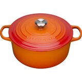 Le Creuset Okrogli lonec Signature premer 26 cm - Opečno rdeča | Shoptok.si