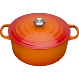 Le Creuset Okrogli lonec Signature premer 26 cm - Opečno rdeča