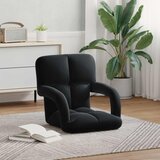 Podesivi podni naslonjač Crna Baršun | shoptok.hr