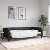 vidaXL Dnevni krevet crni 100 x 200 cm od tkanine | shoptok.hr
