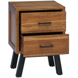  Noćni ormarić Prirodna 40 x 35 x 55 cm Čvrsto teak drvo | Eponuda.ba