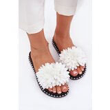 Boto Women's Slippers Decorated With Flowers White Cellanen | shoptok.hr