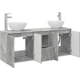  Set ormarića za kupaonicu 3 kom. Betonska siva 129 x 41 x 80 cm | shoptok.hr