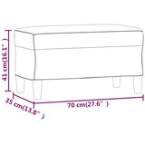  Klupa krem 70 x 35 x 41 cm od umjetne kože | shoptok.hr