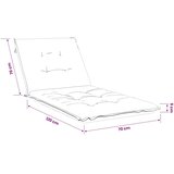  Jastučić za ležaljku GEMERT 100% poliester Antracit - Antracit 190 x 70 x 9 cm Melange | shoptok.hr