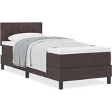  Postelja z vzmetnico z vzmetnico Temno rjava 80 x 200 cm blago, (5000127154) | Shoptok.si