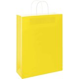  Papirnate vrećice 50 kom s ručkama žute 32x12x42 cm | shoptok.hr