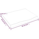 vidaXL Mizna plošča 60x50x4 cm neobdelana trdna hrastovina | Shoptok.si