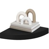  Plutajuće kutne police 4 kom crne 25 x 25 x 3,8 cm MDF | shoptok.hr