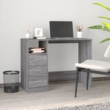 vidaXL Radni stol s ladicama siva boja hrasta 102 x 50 x 76 cm drveni Cijene