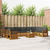  Set vanjskih sofa 11 kom. Prirodna i antracit | shoptok.hr