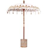 vidaXL balineški parasol krema 180-190 cm pamuk, solidno drvo | shoptok.hr