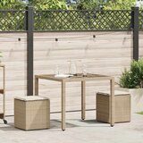 Maison Chic Vrtni stolčki - Vrtni stoli z blazinami 2 kosa Bež 40x40x43 cm poli ratan JS1091, (21877838) Cene
