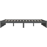  Okvir za krevet od masivnog drva sivi 140 x 200 cm | Shoptok.si