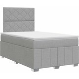  Boxspring krevet s madracem Svjetlosiva 120 x 190 cm Tkanina | shoptok.hr