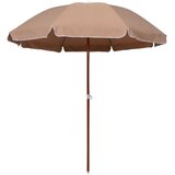 vidaXL Senčnik z jeklenim drogom 240 cm taupe, (20610514) | Shoptok.si