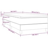  s oprugama i madracem sivi 100x200 cm od umjetne kože | shoptok.hr